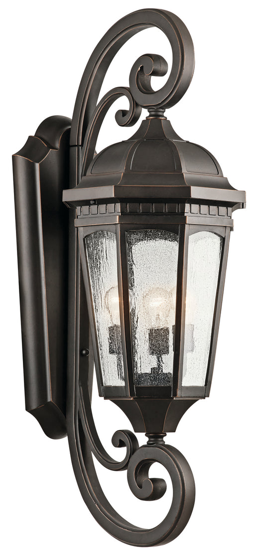 Courtyard Outdoor Wall 3-Light in Rubbed Bronze