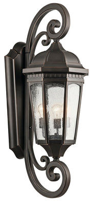 Courtyard 3-Light Extra Large Outdoor Wall Lantern in Rubbed Bronze