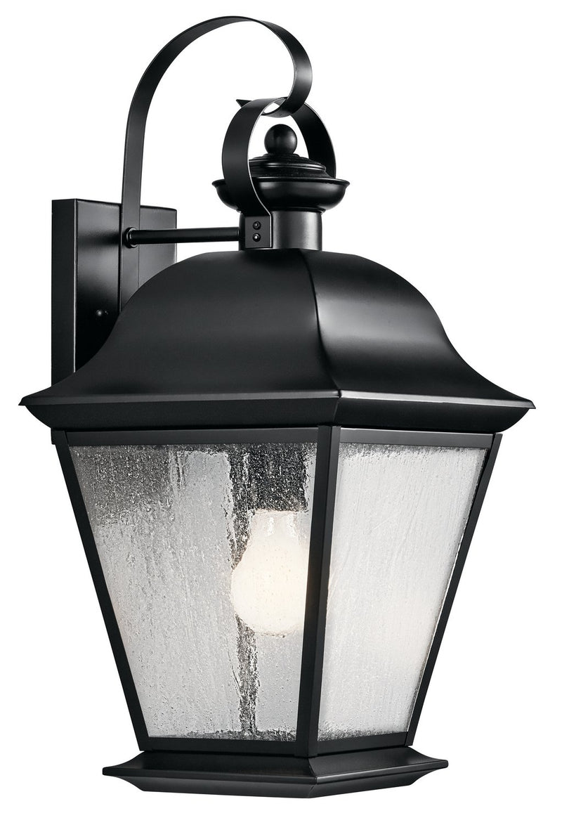 Mount Vernon Large Outdoor Wall Lantern in Black