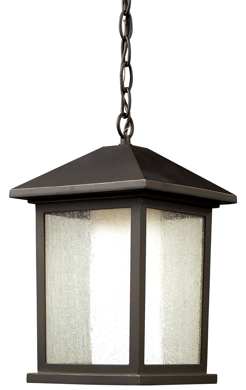 Mesa 1 Light 9.5" Outdoor Chain Mount Ceiling Fixture in Oil Rubbed Bronze
