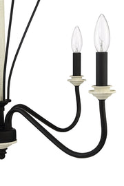 Anna 5 Light 25.5" Chandelier in Cottage White/Espresso
