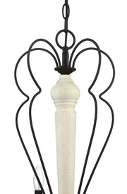 Anna 5 Light 25.5" Chandelier in Cottage White/Espresso