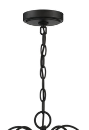 Anna 5 Light 25.5" Chandelier in Cottage White/Espresso