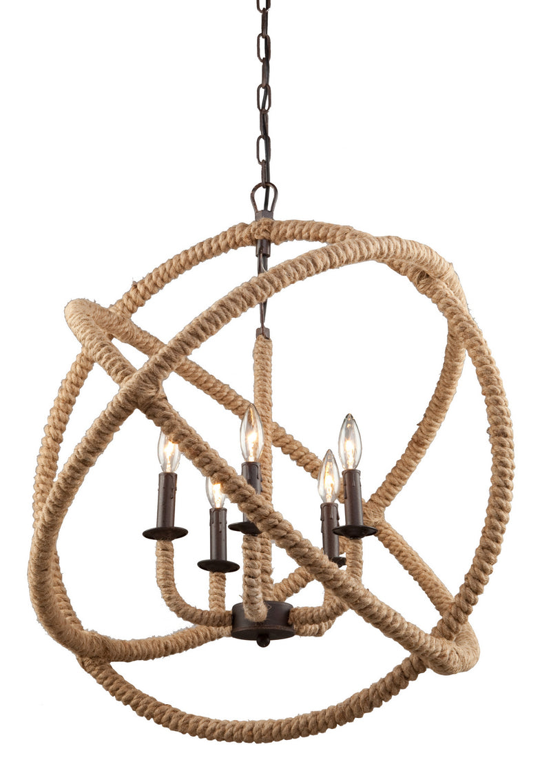 Danbury Chandelier in Bronze - Lamps Expo