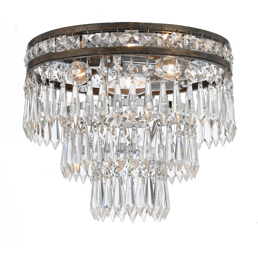 Mercer 3 Light 12" Flush Mount in English Bronze