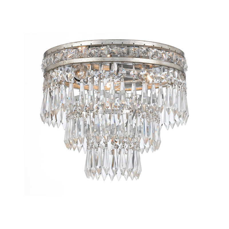 Mercer 3 Light 12" Flush Mount in Olde Silver