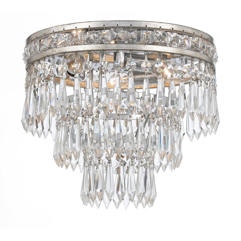 Mercer 3 Light 12" Flush Mount in Olde Silver
