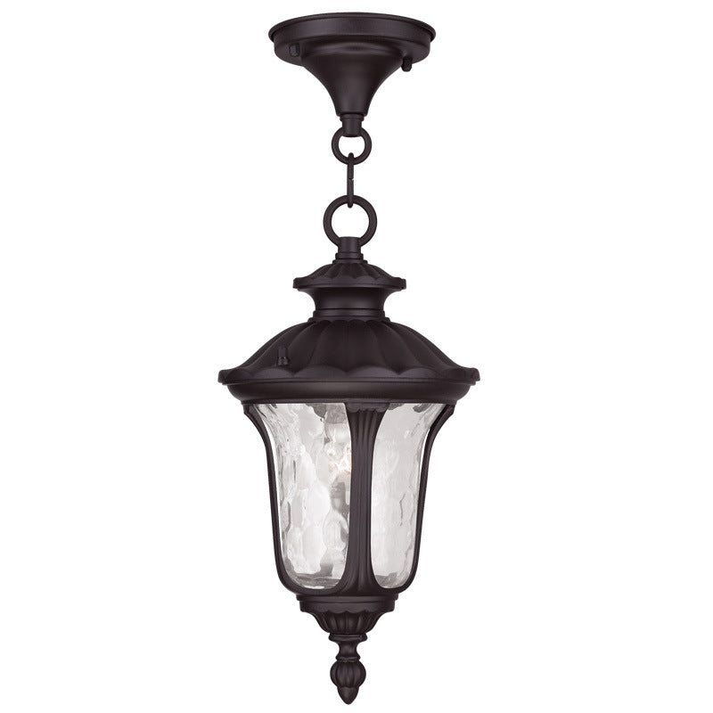 Oxford 1 Light Chain Lantern in Bronze