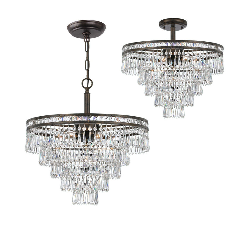 Mercer 7 Light 20" Semi Flush Mount in English Bronze