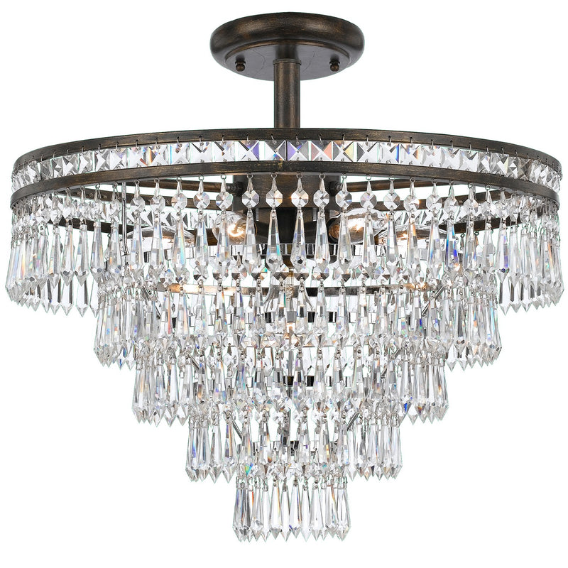 Mercer 7 Light 20" Semi Flush Mount in English Bronze