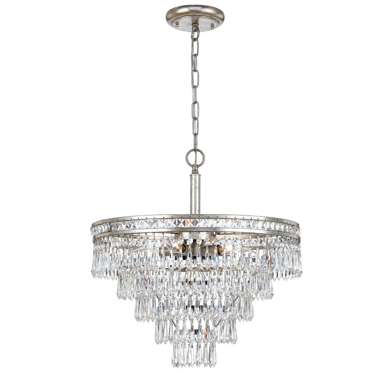Mercer 7 Light 20" Chandelier in Olde Silver