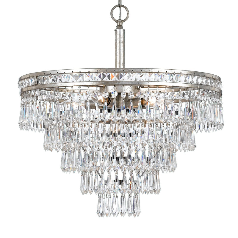 Mercer 7 Light 20" Chandelier in Olde Silver