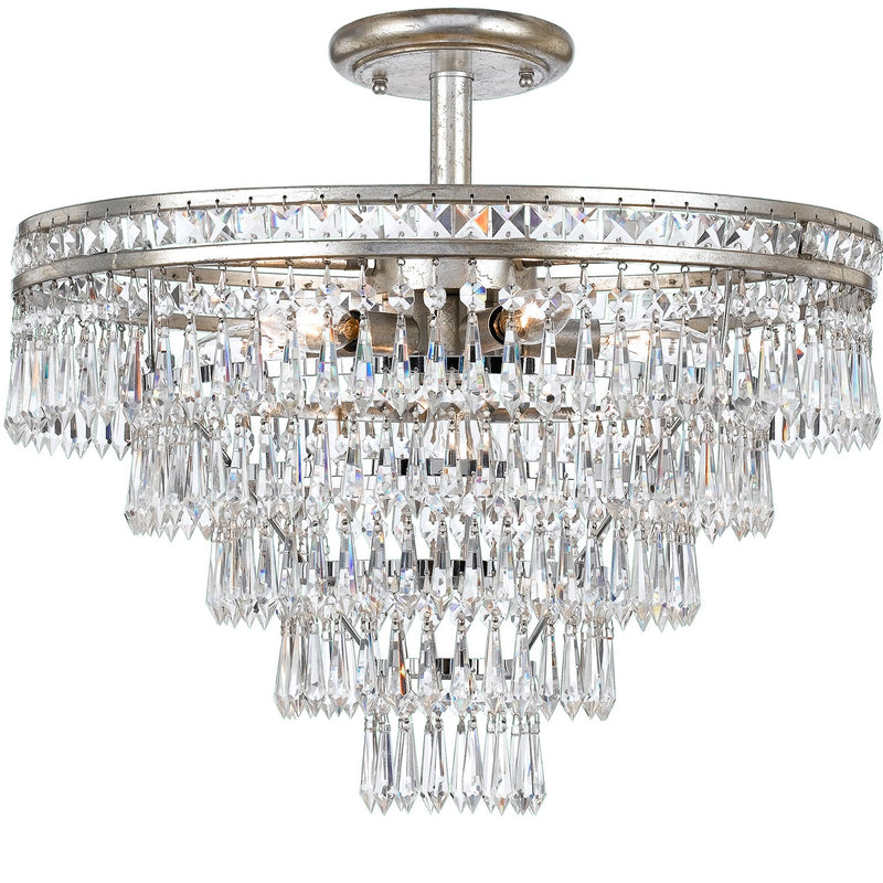 Mercer 7 Light 20" Chandelier in Olde Silver