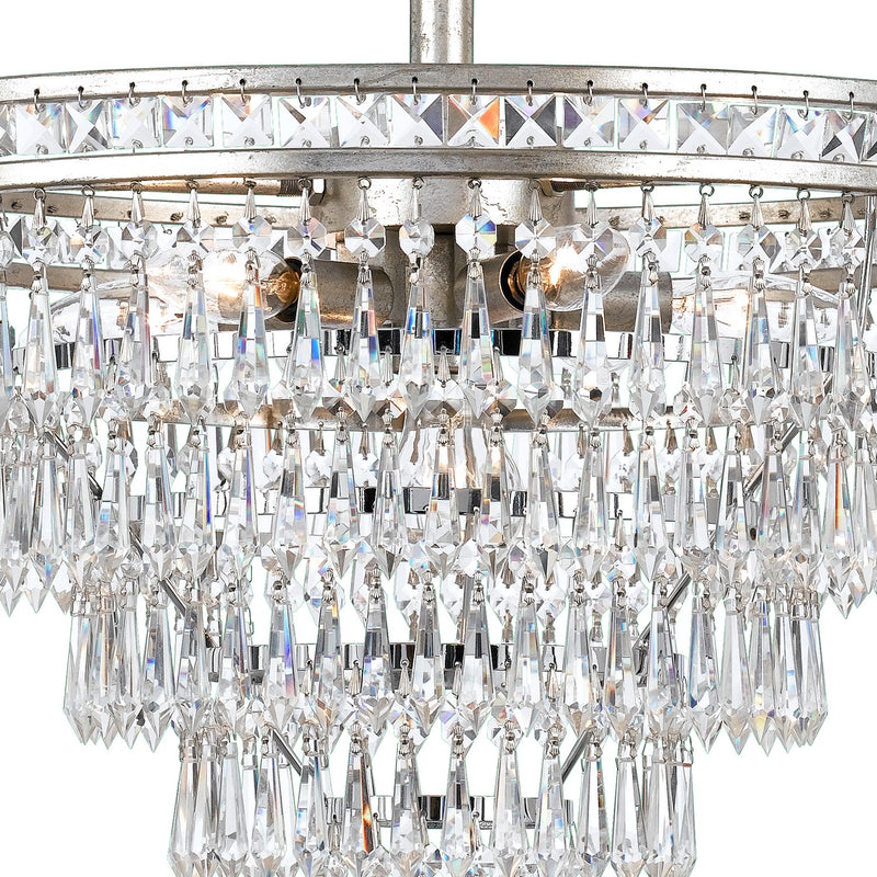 Mercer 7 Light 20" Chandelier in Olde Silver