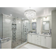 Mercer 7 Light 20" Chandelier in Olde Silver in a room setting