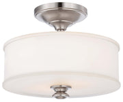 Harbour Point 2-Light Semi-Flush Mount in Brushed Nickel