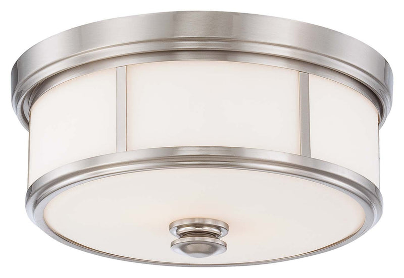 Harbour Point 2-Light Flush Mount in Brushed Nickel