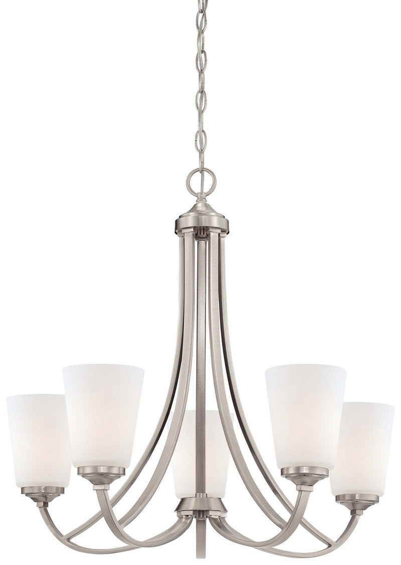 Overland Park 5-Light Chandelier in Brushed Nickel