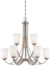 Overland Park 9-Light Chandelier in Brushed Nickel