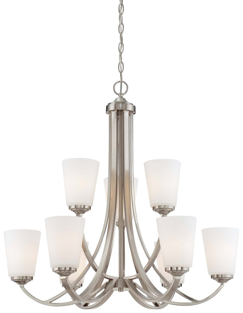 Overland Park 9-Light Chandelier in Brushed Nickel