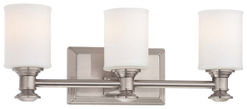 Harbour Point 3-Light Bath Vanity Light in Brushed Nickel