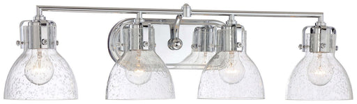 4-Light Seeded Glass Bath Vanity Light in Chrome