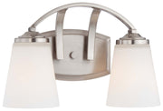 Overland Park 2-Light Bath Vanity Light in Brushed Nickel