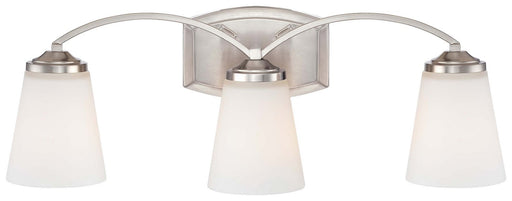 Overland Park 3-Light Bath Vanity Light in Brushed Nickel