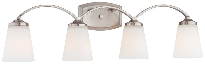 Overland Park 4-Light Bath Vanity Light in Brushed Nickel