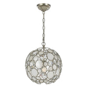Palla 1 Light 13" Pendant in Antique Silver