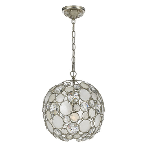 Palla 1 Light 13" Pendant in Antique Silver