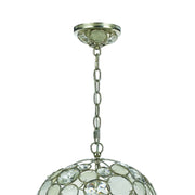 Palla 1 Light 13" Pendant in Antique Silver