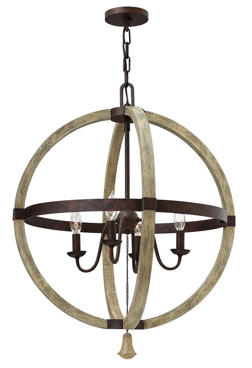 Middlefield 4-Light Chandelier in Iron Rust