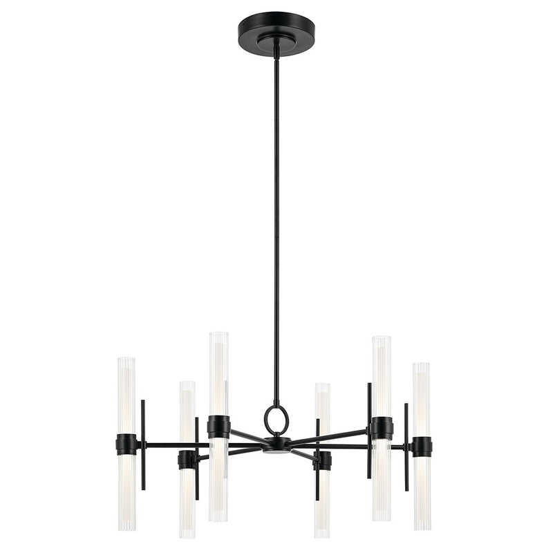 Riven 12-Light Chandelier in Black