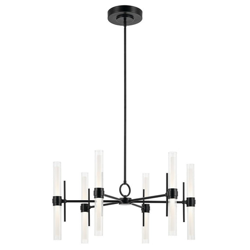 Riven 12-Light Chandelier in Black