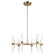 Riven 12-Light Chandelier in Champagne Bronze