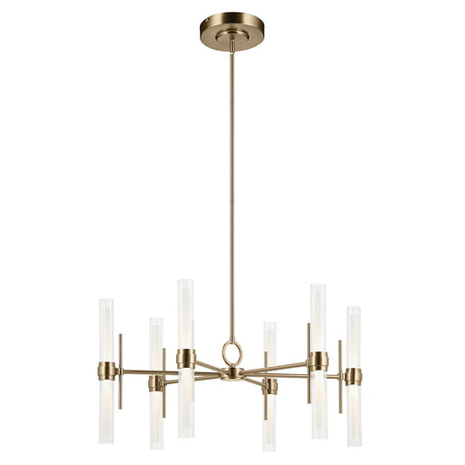 Riven 12-Light Chandelier in Champagne Bronze