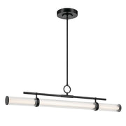 Riven 48" Linear Pendant in Black