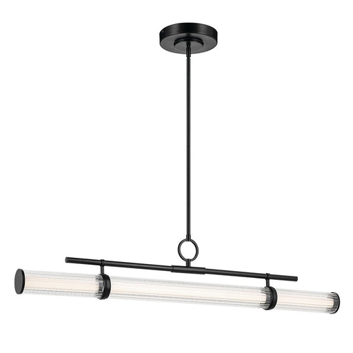Riven 48" Linear Pendant in Black