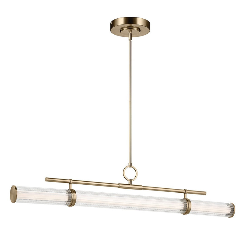 Riven 48" Linear Pendant in Champagne Bronze