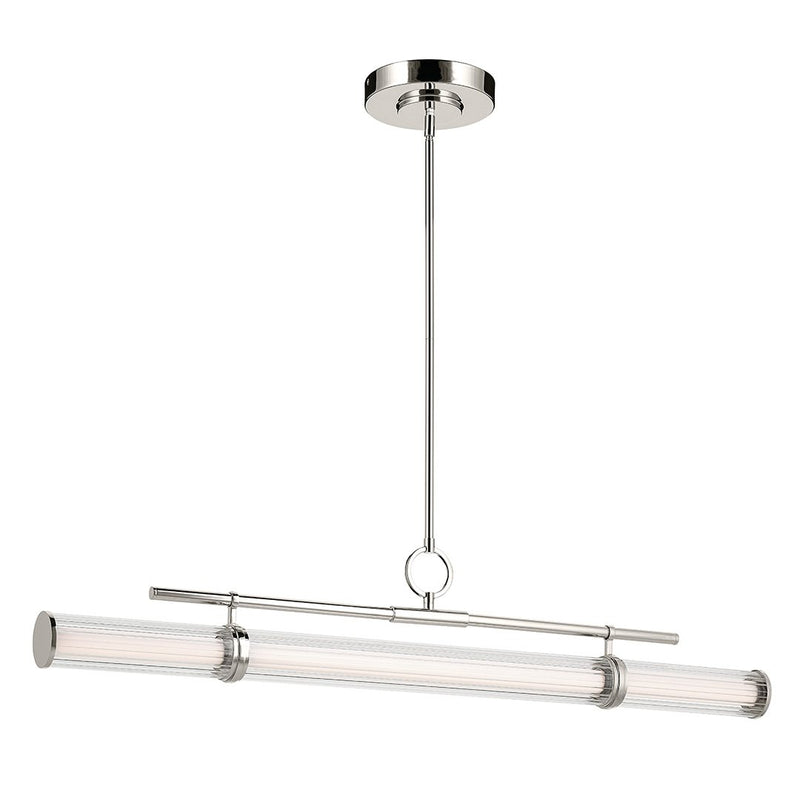 Riven 48" Linear Pendant in Polished Nickel