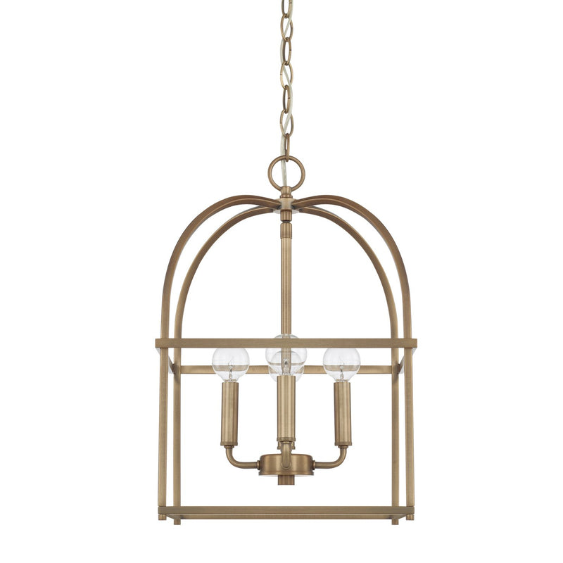 Aubrey 4-Light Chandelier in Aged Brass