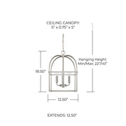 Aubrey 4-Light Chandelier in Brushed Nickel
