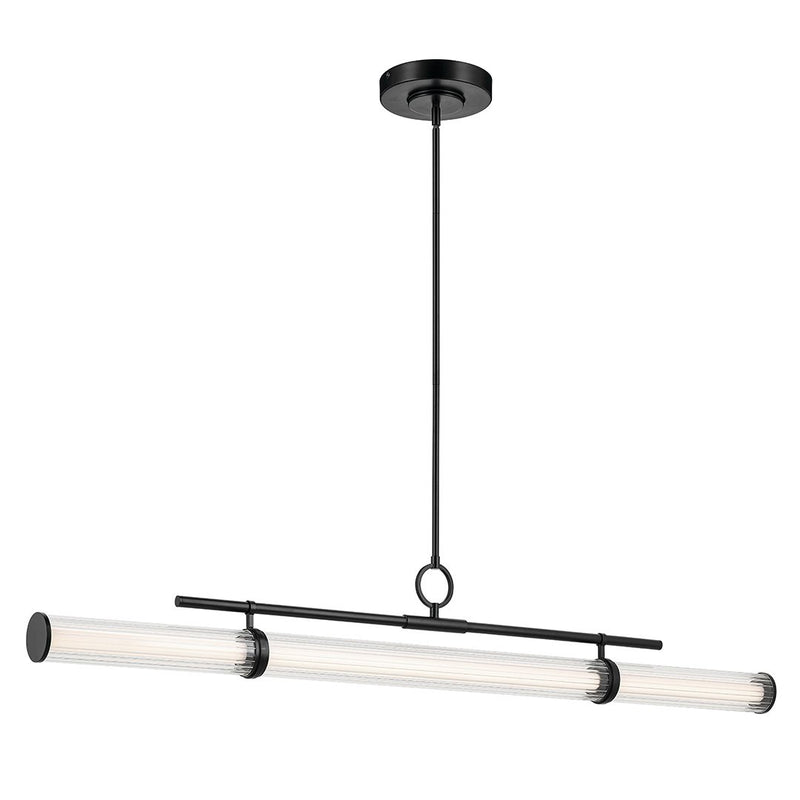 Riven 60" Linear Pendant in Black