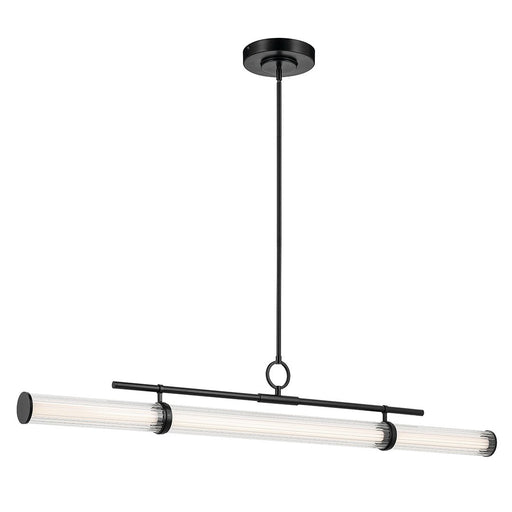 Riven 60" Linear Pendant in Black