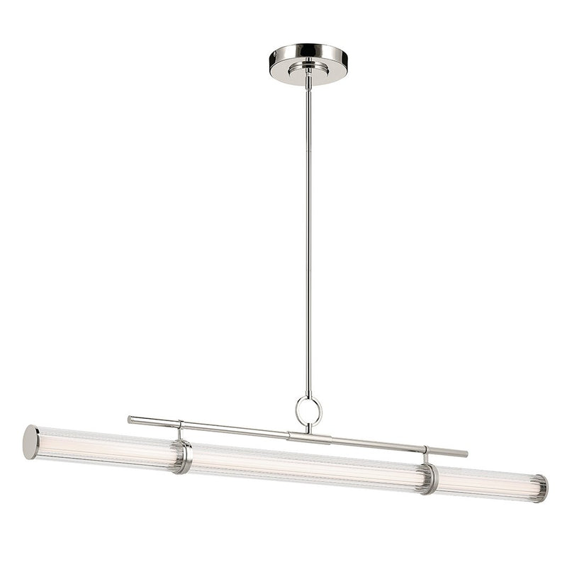 Riven 60" Linear Pendant in Polished Nickel