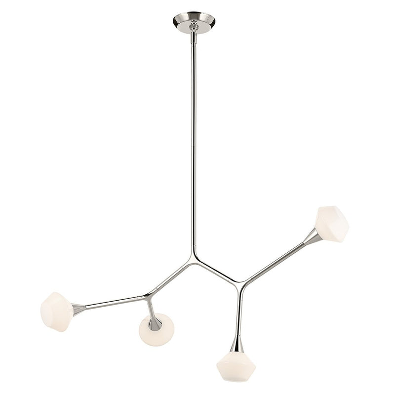 Cassius 4-Light Chandelier in Polished Nickel
