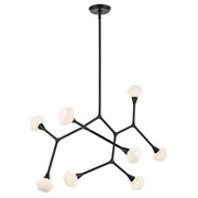 Cassius 8-Light 52.5" Convertible Chandelier in Black