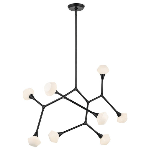 Cassius 8-Light 52.5" Convertible Chandelier in Black