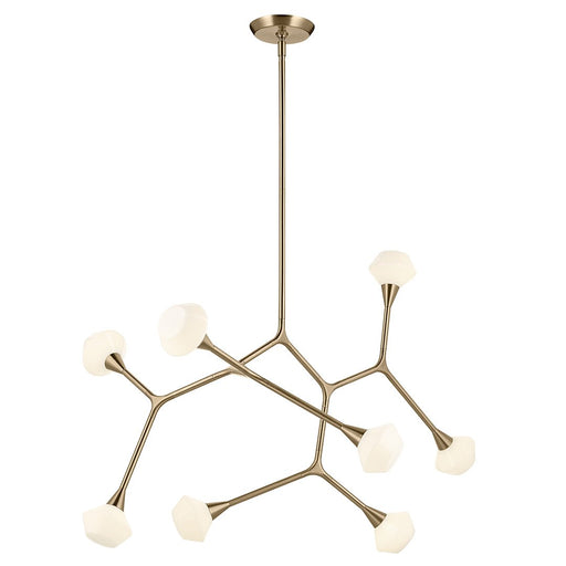 Cassius 8-Light 52.5" Convertible Chandelier in Champagne Bronze
